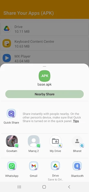 Share apps(In The Form Of Apk) Screenshot 2
