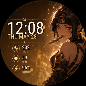 Anime Ninja Heroines WatchFace Screenshot 2