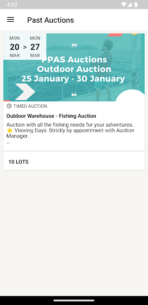 PPAS Auctions Screenshot 0
