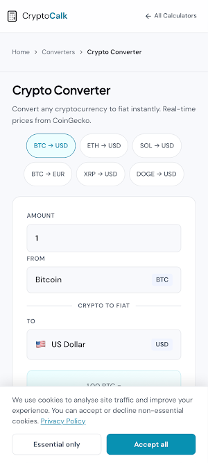 CryptoCalk: Crypto Calculator Screenshot 2