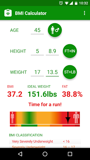 BMI Calculator Screenshot 1