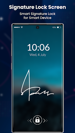 Signature Lock Screen Screenshot 0