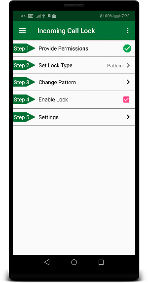 Incoming Call Lock Screenshot 2