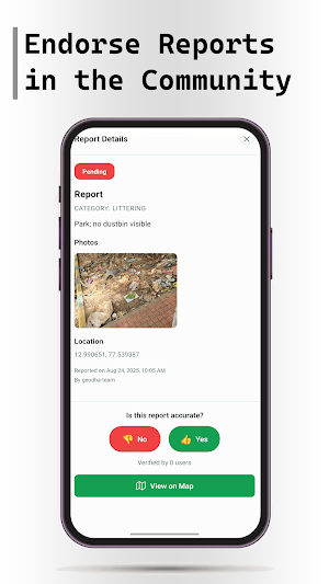 GEODHA - Report Civic Issues Screenshot 1