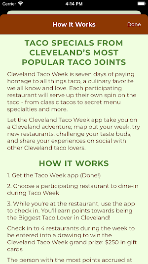 Cleveland Taco Week Screenshot 1