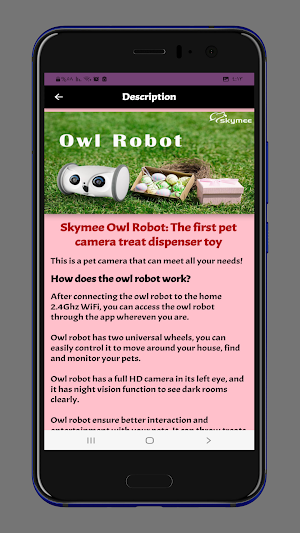 SKYMEE Owl Robot guide Screenshot 2