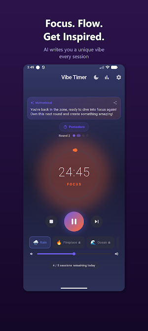 Vibe Timer: AI Focus & Study Screenshot 0