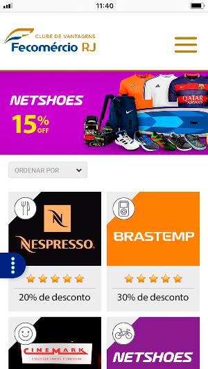 Clube de Vantagens Fecomercio RJ Screenshot 0