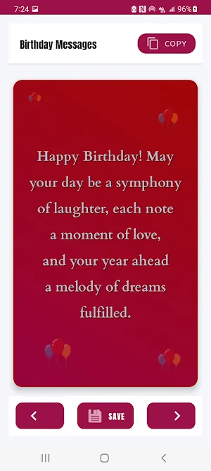Birthday Messages Wishes 2025 Screenshot 1