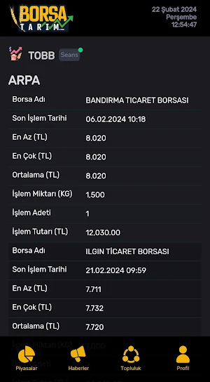 Borsa Tarım Screenshot 3