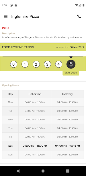 Inglemire Pizza Screenshot 3