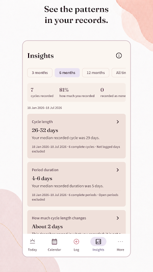 Fia: Period & Cycle Tracker Screenshot 3