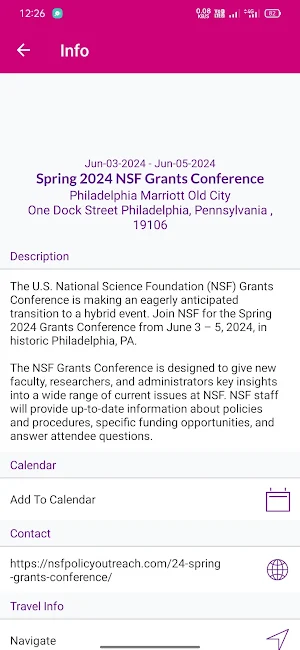 NSF Grants Conference Screenshot 2