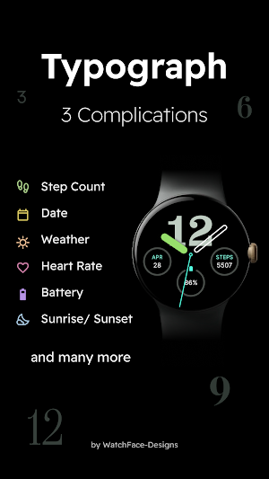 Typograph - Watch Face Screenshot 3