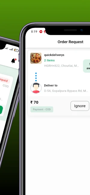 QuickDeliverys Rider Screenshot 1