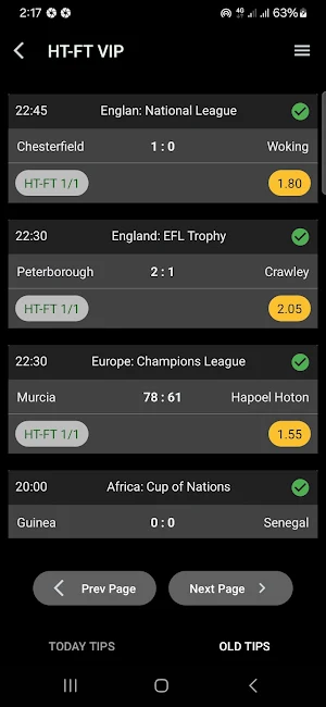 HT FT Betting tips Screenshot 2