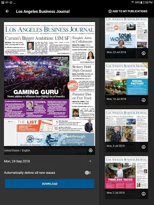 LA Business Journal Screenshot 0