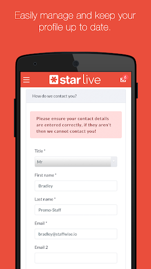 Star Live Staffing Screenshot 1