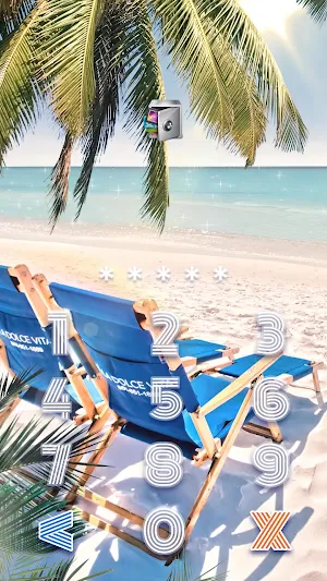 AppLock Live Theme Beach – Paid Theme Screenshot 1