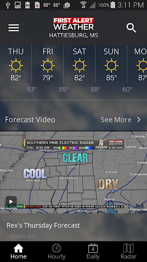 WDAM 7 First Alert Weather Screenshot 1