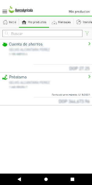 Móvil Banking Bagricola Screenshot 2