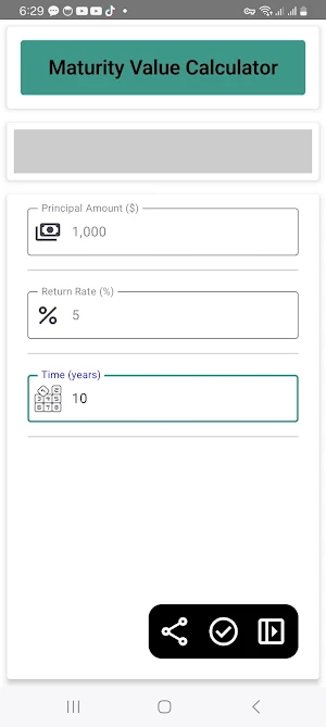 Maturity Value Calculator Screenshot 0