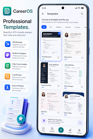 CareerOS: Resume Builder Screenshot 2