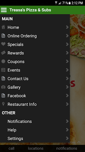 Treasa's Pizza & Subs Screenshot 1