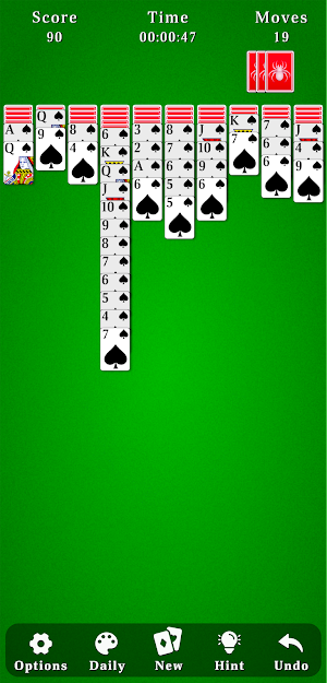 Spider Solitaire Screenshot 1
