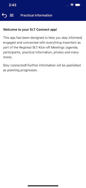 Regional SLT Kick-off Meetings Screenshot 1