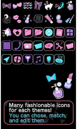Cute Wallpaper Neon Kiss Screenshot 3