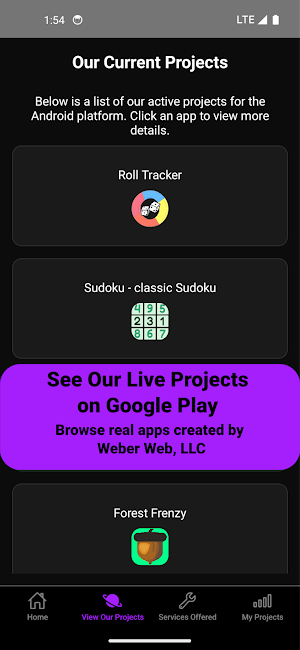 Weber Web Info Screenshot 1