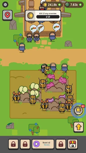 Farming Warriors: Idle TD Screenshot 2