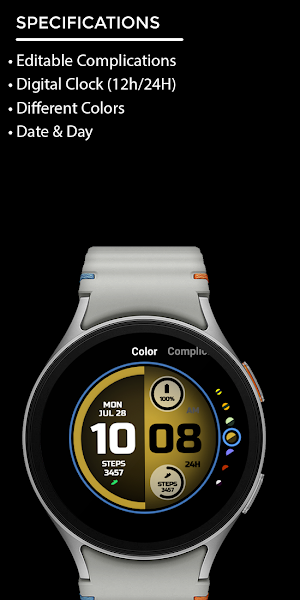 Night 113 - Digital Watch Face Screenshot 3