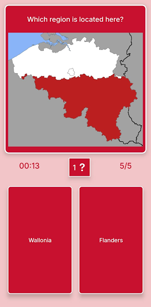 Belgium Map: Geography Quiz Screenshot 3
