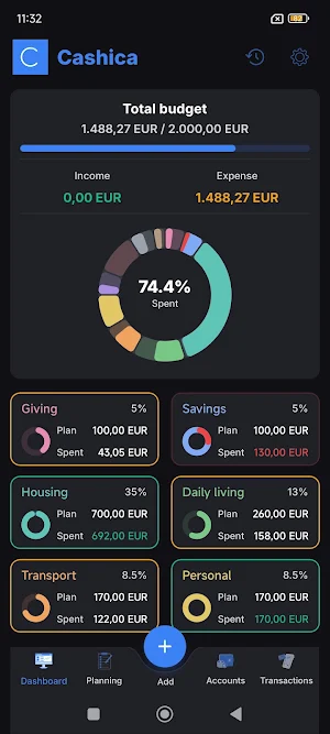 Cashica - Budget & Expenses Screenshot 0