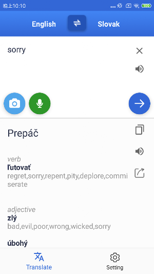 Slovak English Translate Screenshot 2