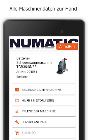 Numatic AssistPro Screenshot 1
