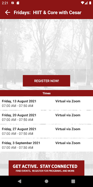 Stanford Rec & Well Screenshot 2