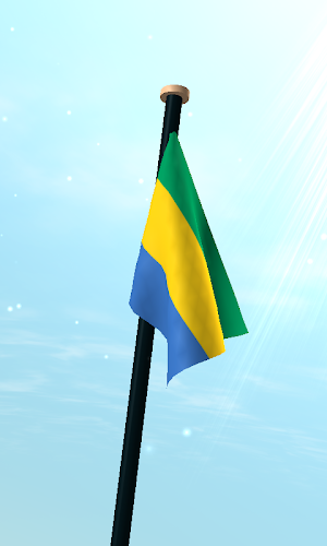 Gabon Flag 3D Live Wallpaper Screenshot 2