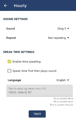 Mindfulness Chime: Hourly chime & Speaking clock Screenshot 1