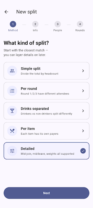 Bill Splitter - Split & Settle Screenshot 1