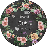 BFF54- Blackboard Art Flower