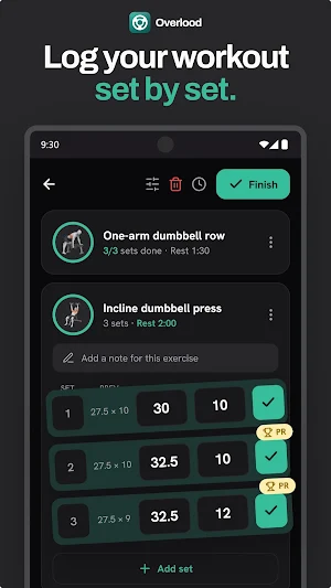 Overlood: Gym Workout Log Screenshot 0