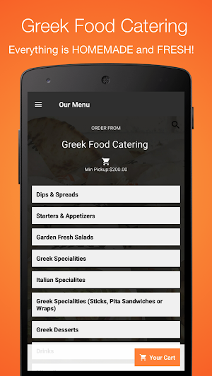 Greek Food Catering Screenshot 1