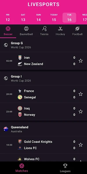 Soccer Scores - Live TV Screenshot 2