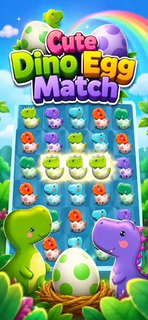 Cute Dino Egg Match-Dino game Screenshot 1