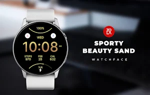 Sporty Beauty Sand Watch Face Screenshot 0