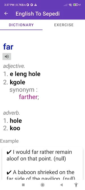 English To Sepedi Dictionary Screenshot 3