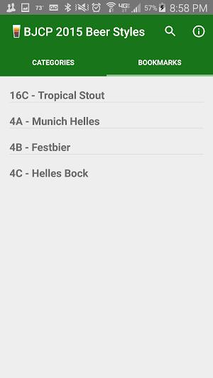 BJCP 2015 Beer Styles Screenshot 1